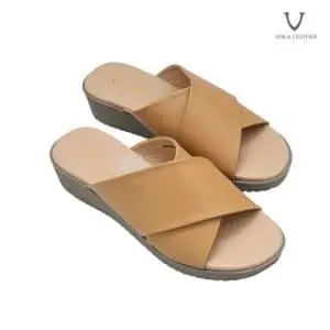 Sandal Kulit Asli Voila Jewel Beige