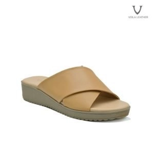 Sandal Kulit Asli Voila Jewel Beige