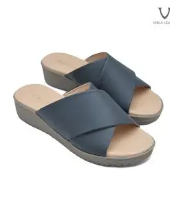 Sandal Kulit Asli Voila Jewel Grey