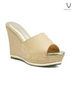 Wedges Kulit Asli Voila Blonde