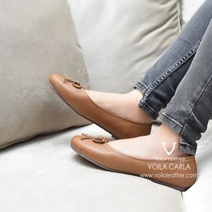 Flat-Shoes-kulit-Asli-Voila-Carla-Brown