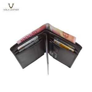 Dompet Kulit Pria Voila Roman Dark Brown 4