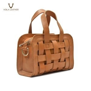 Ethnic Handmade Authentic Leather Bag Voila Gyana Havana 2