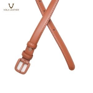 Women's Genuine Leather Belt Voila Kyra Havana 2