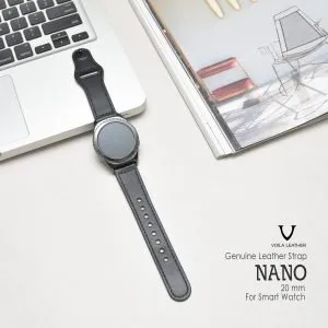 Voila Nano Genuine Leather Unisex Strap for Smart Watch 20 mm