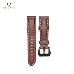 Voila Bonaventura Genuine Leather Quick Release All Watch 22mm Strap Brown (3)