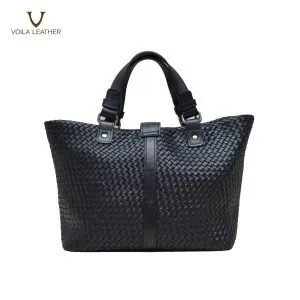 Tas Anyam Kulit Voila Bellisima Black Medium 4