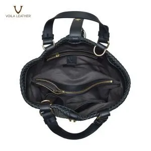 Tas Anyam Kulit Voila Bellisima Black Medium 5