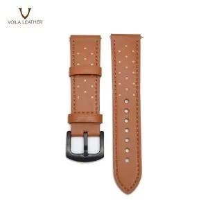 Voila Arrow Genuine Leather Unisex Strap for Smart Watch 22 mm Brown 2