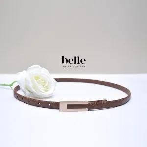 Classy Genuine Leather Office And Dress Belt Voila Belle Brown 5