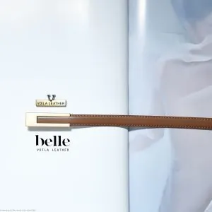 Classy Genuine Leather Office And Dress Belt Voila Belle Brown 6