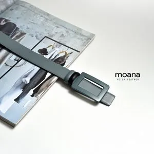 Genuine Leather Womens Belt Voila Moana Grey (6)