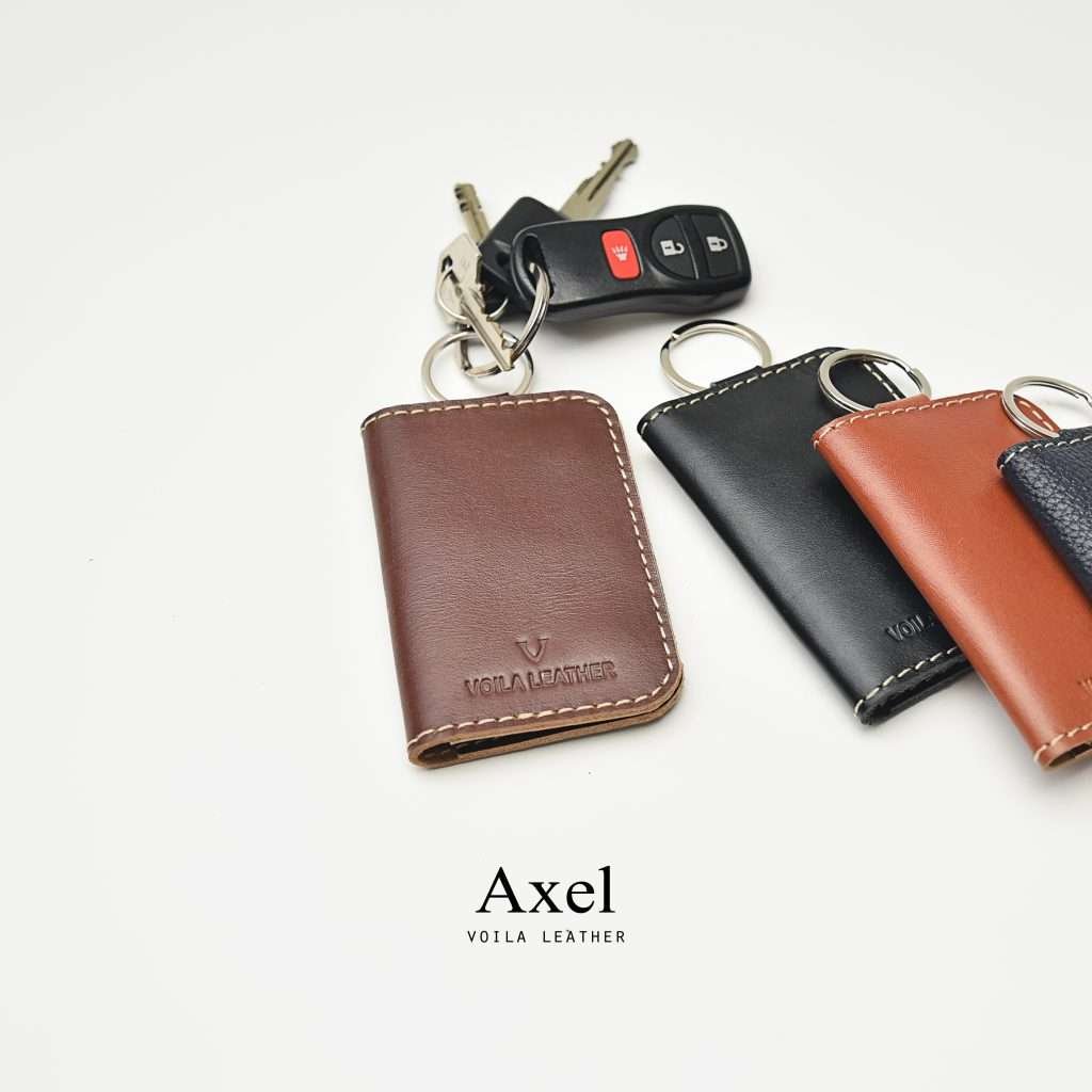 Genuine Leather Key Chain for Car & Motorcycle Voila Axel