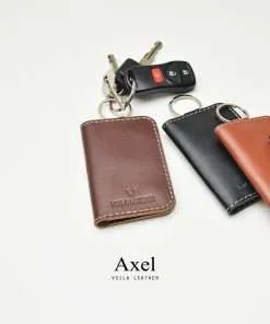 Genuine Leather Key Chain for Car & Motorcycle Voila Axel