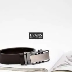 Genuine Leather Men's Belt Voila Evans Brown