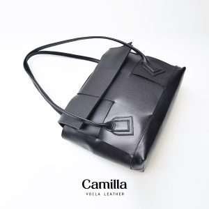 Genuine Leather Large Tote Woven Sling Bag Voila Camilla