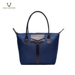 Basic-Tote-Premium-Nylon-Leather-Voila-Florence-Blue