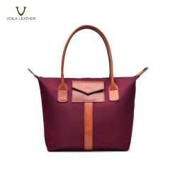 Basic-Tote-Premium-Nylon-Leather-Voila-Florence-Maroon