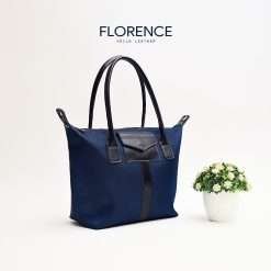 Tote Basic Premium Nylon Leather Voila Florence Navy Blue