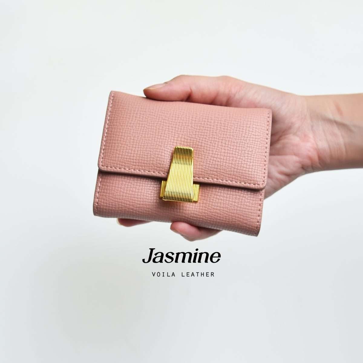 Dompet Wanita Kulit Asli Voila Jasmine Soft Pink