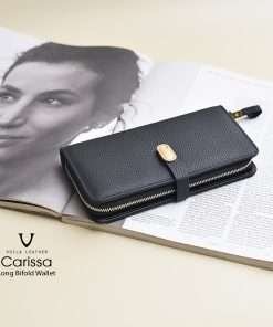 Long Bifold Genuine Leather Women's Wallet Voila Carissa Black