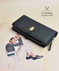 Long Bifold Genuine Leather Women's Wallet Voila Hijau Botol