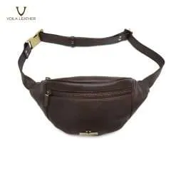 Genuine Leather Unisex Waistbag Voila Jessy Brown 1