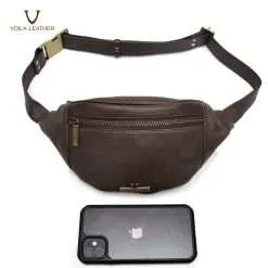 Genuine Leather Unisex Waistbag Voila Jessy Brown 2