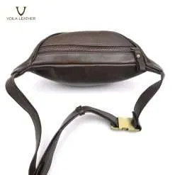 Genuine Leather Unisex Waistbag Voila Jessy Brown 4