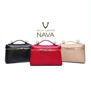 Genuine Leather Handbag & Sling Voila Nava Red